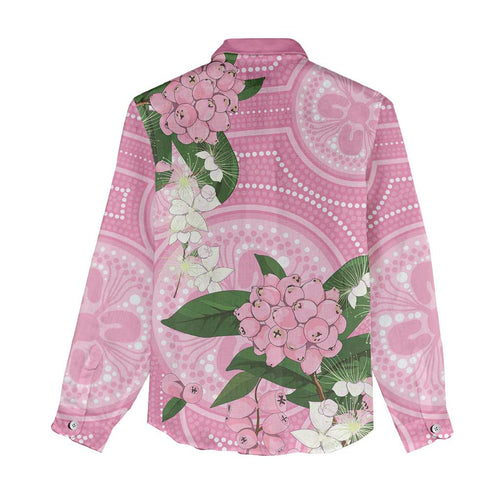 Australia Lilly Pilly Riberry Women Casual Shirt Aussie Native Flowers Indigenous Art - Aussie Hoodie