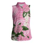 Australia Lilly Pilly Riberry Women Sleeveless Polo Shirt Aussie Native Flowers Indigenous Art - Aussie Hoodie