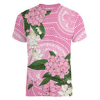 Australia Lilly Pilly Riberry Women V-Neck T-Shirt Aussie Native Flowers Indigenous Art - Aussie Hoodie