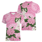 Australia Lilly Pilly Riberry Women V-Neck T-Shirt Aussie Native Flowers Indigenous Art - Aussie Hoodie