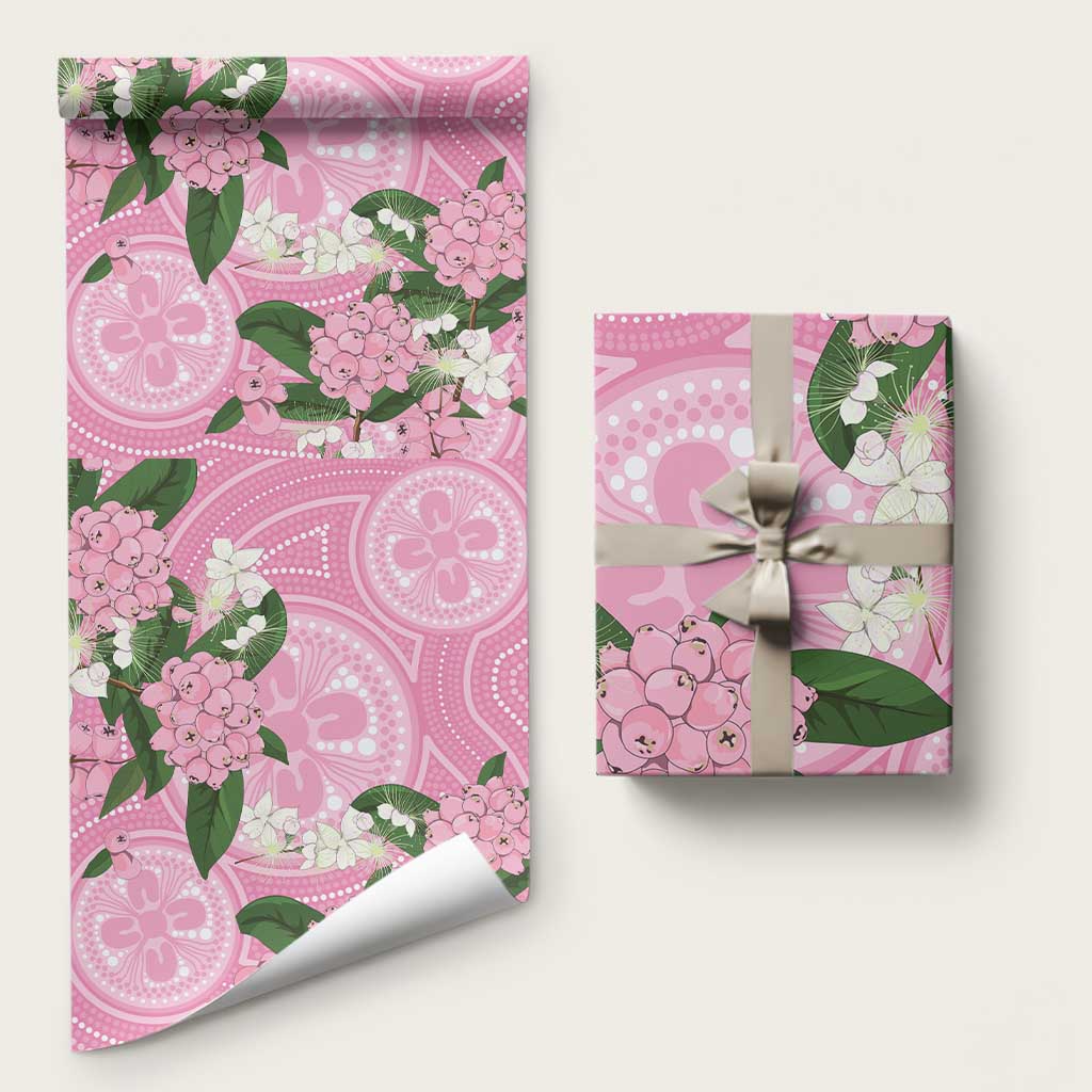 Australia Lilly Pilly Riberry Wrapping Paper Aussie Native Flowers Indigenous Art - Aussie Hoodie