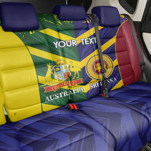 Custom Sri Lanka And Australia Cricket Back Car Seat Cover 2025 The Lions Baggy Greens Together