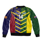 Custom Sri Lanka And Australia Cricket Bomber Jacket 2025 The Lions Baggy Greens Together