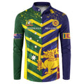 Custom Sri Lanka And Australia Cricket Button Sweatshirt 2025 The Lions Baggy Greens Together