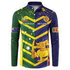Custom Sri Lanka And Australia Cricket Button Sweatshirt 2025 The Lions Baggy Greens Together