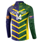Custom Sri Lanka And Australia Cricket Button Sweatshirt 2025 The Lions Baggy Greens Together