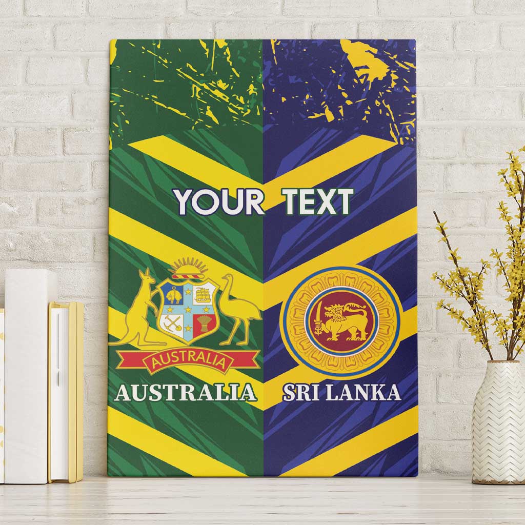 Custom Sri Lanka And Australia Cricket Canvas Wall Art 2025 The Lions Baggy Greens Together