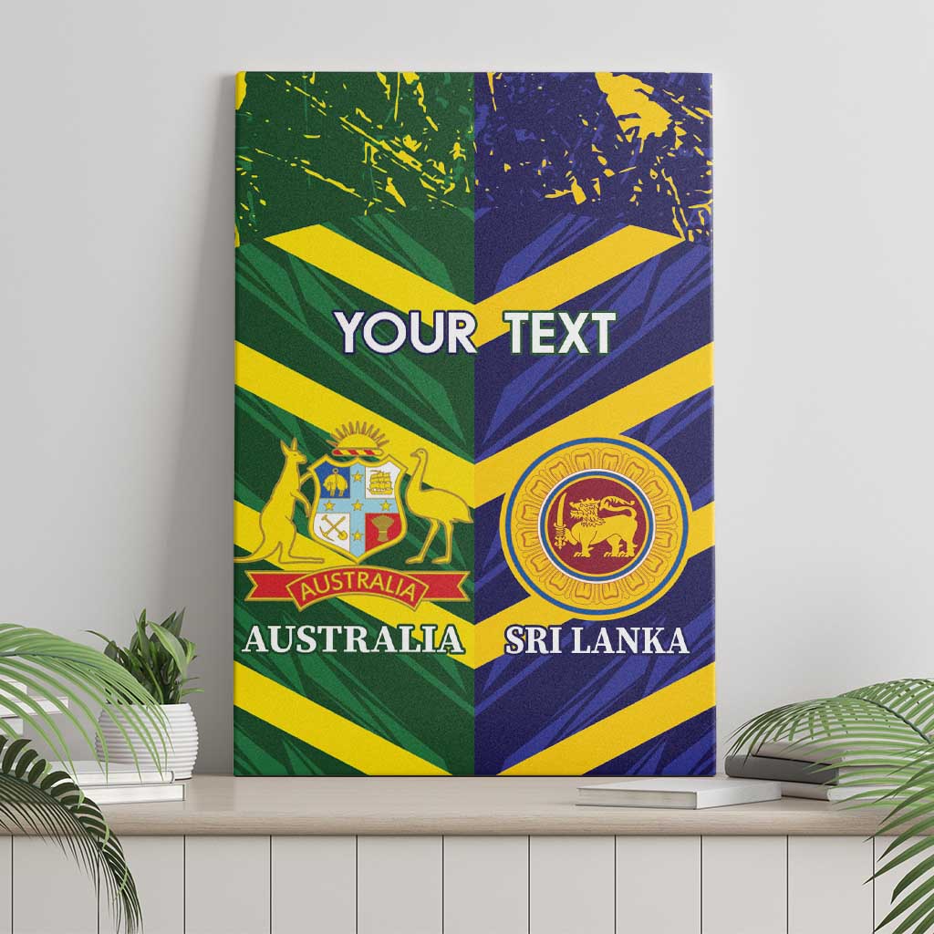 Custom Sri Lanka And Australia Cricket Canvas Wall Art 2025 The Lions Baggy Greens Together