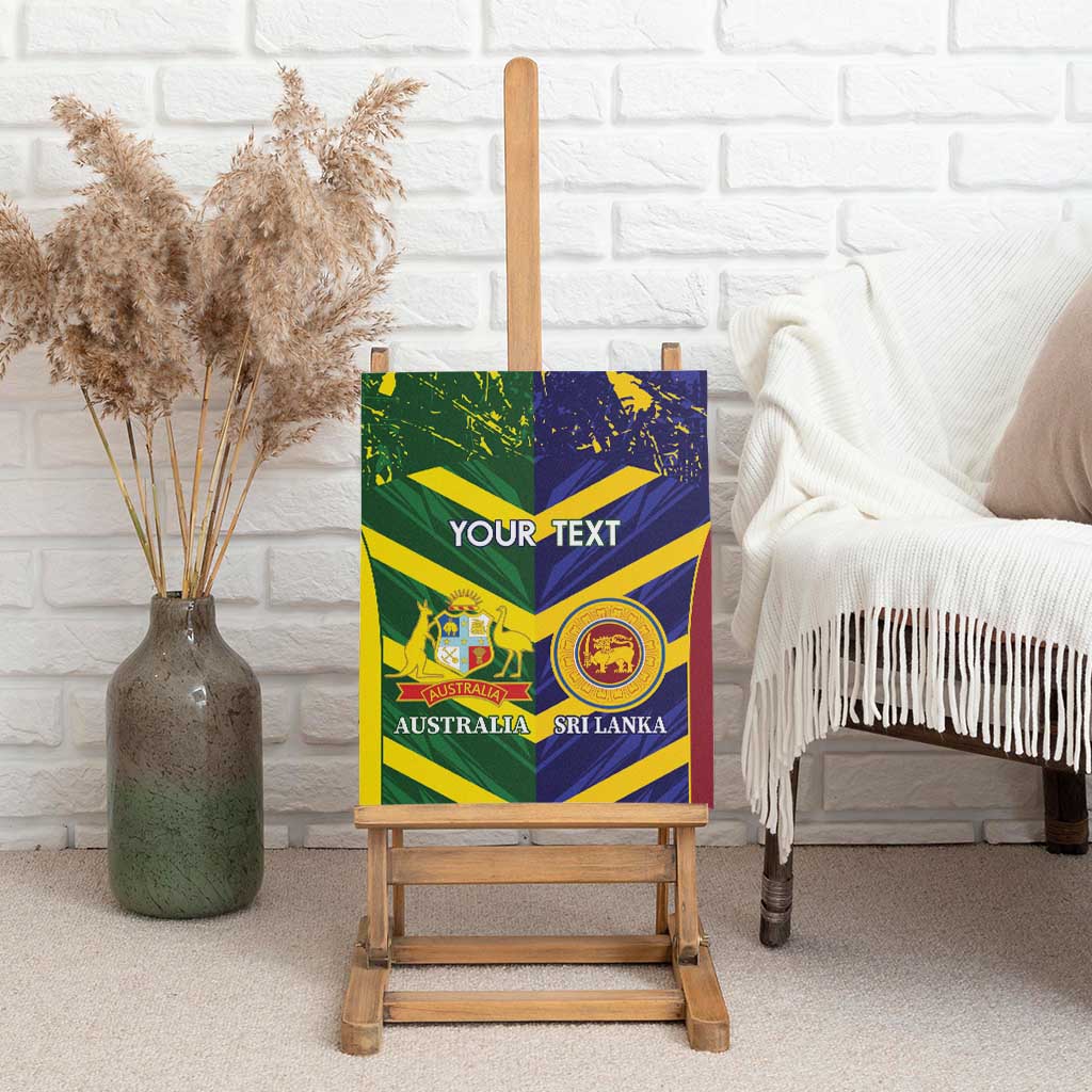 Custom Sri Lanka And Australia Cricket Canvas Wall Art 2025 The Lions Baggy Greens Together