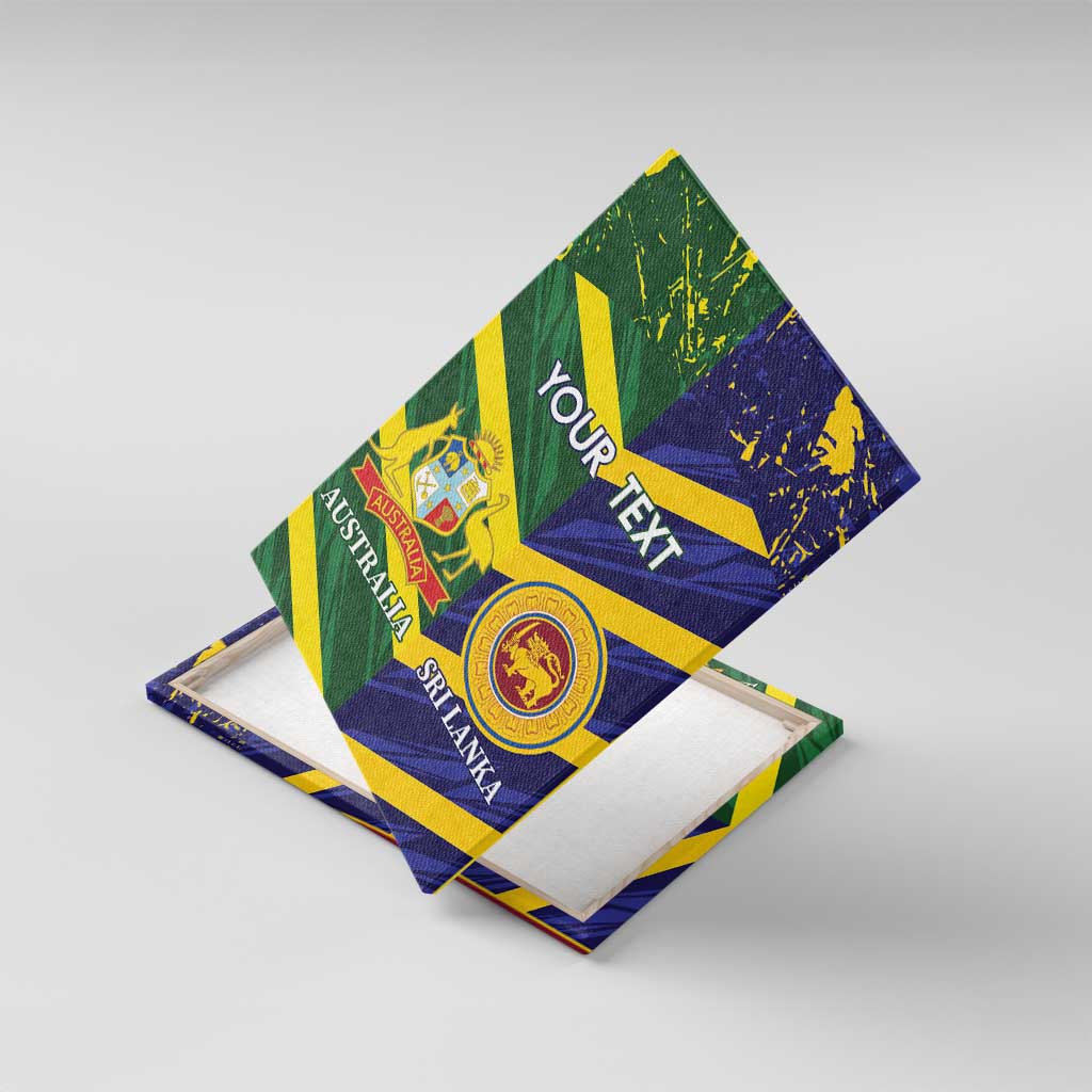 Custom Sri Lanka And Australia Cricket Canvas Wall Art 2025 The Lions Baggy Greens Together