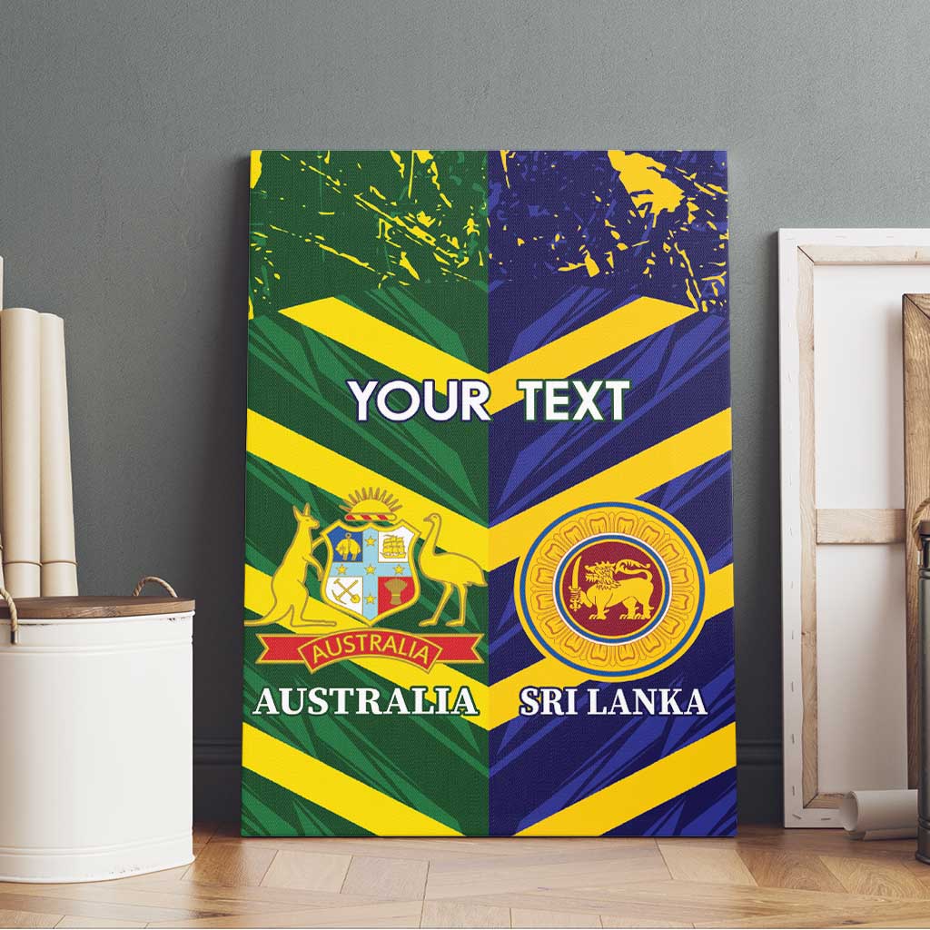 Custom Sri Lanka And Australia Cricket Canvas Wall Art 2025 The Lions Baggy Greens Together