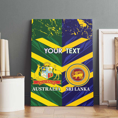 Custom Sri Lanka And Australia Cricket Canvas Wall Art 2025 The Lions Baggy Greens Together