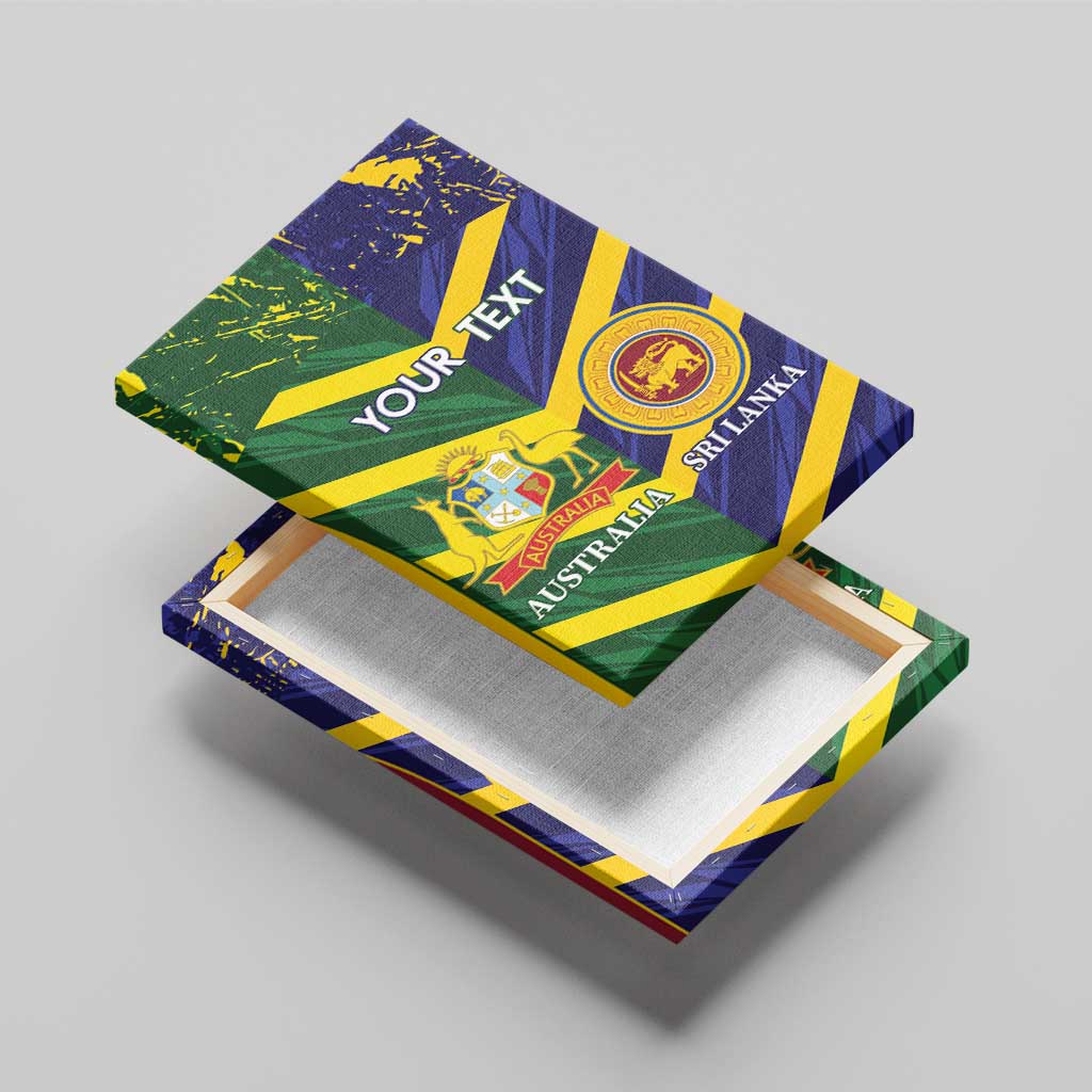 Custom Sri Lanka And Australia Cricket Canvas Wall Art 2025 The Lions Baggy Greens Together