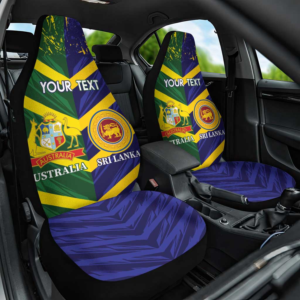 Custom Sri Lanka And Australia Cricket Car Seat Cover 2025 The Lions Baggy Greens Together