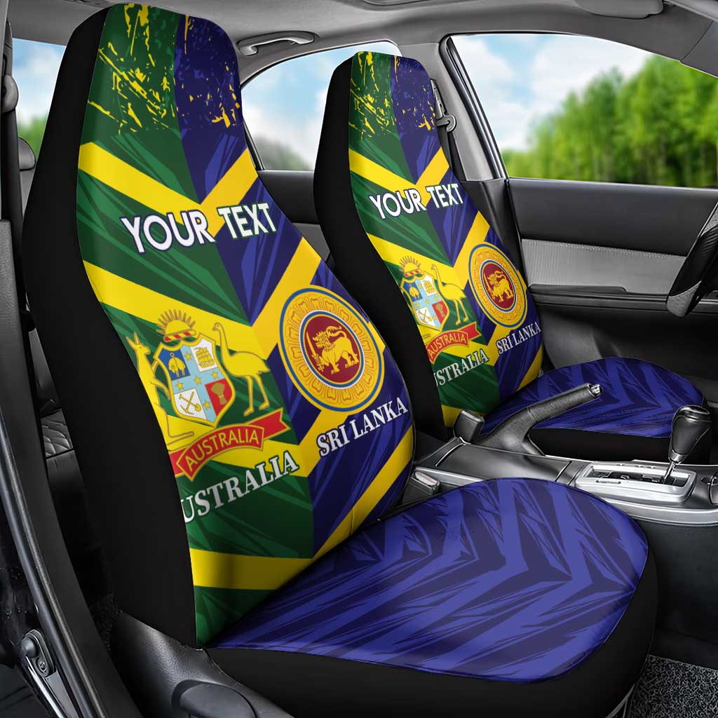 Custom Sri Lanka And Australia Cricket Car Seat Cover 2025 The Lions Baggy Greens Together