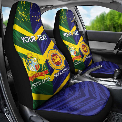 Custom Sri Lanka And Australia Cricket Car Seat Cover 2025 The Lions Baggy Greens Together
