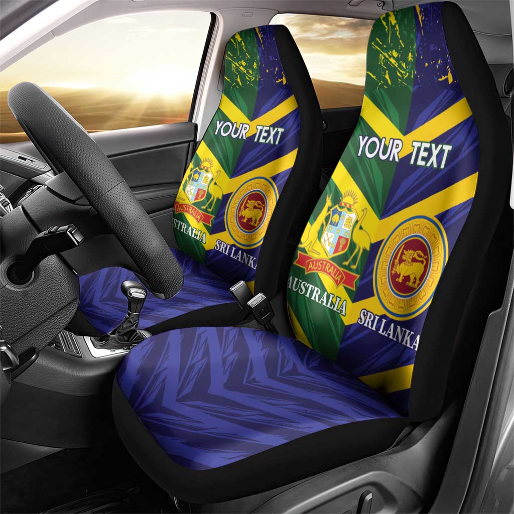 Custom Sri Lanka And Australia Cricket Car Seat Cover 2025 The Lions Baggy Greens Together