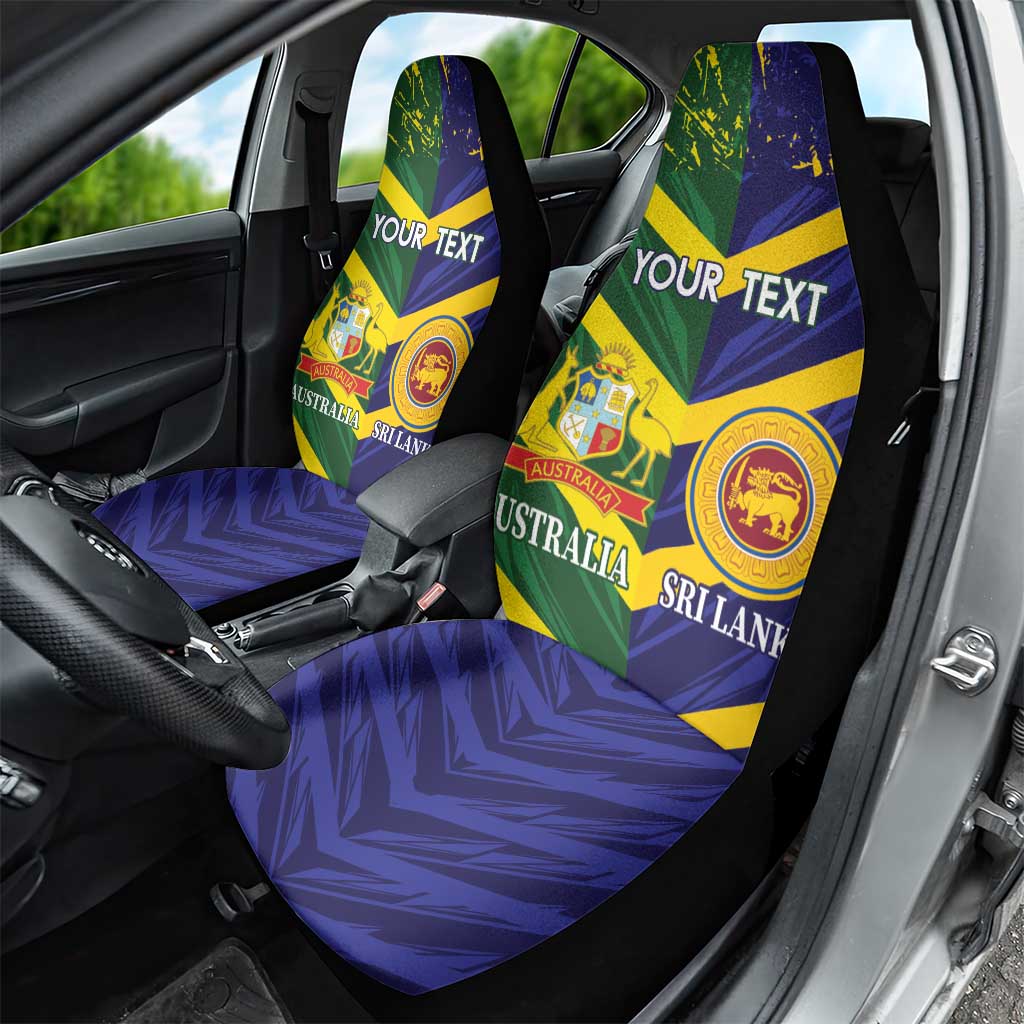 Custom Sri Lanka And Australia Cricket Car Seat Cover 2025 The Lions Baggy Greens Together