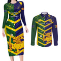 Custom Sri Lanka And Australia Cricket Couples Matching Long Sleeve Bodycon Dress and Long Sleeve Button Shirt 2025 The Lions Baggy Greens Together