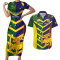 Custom Sri Lanka And Australia Cricket Couples Matching Short Sleeve Bodycon Dress and Hawaiian Shirt 2025 The Lions Baggy Greens Together