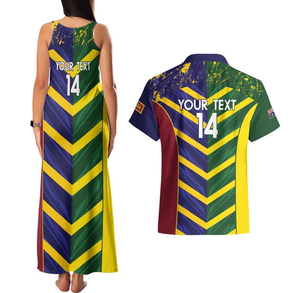 Custom Sri Lanka And Australia Cricket Couples Matching Tank Maxi Dress and Hawaiian Shirt 2025 The Lions Baggy Greens Together