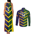 Custom Sri Lanka And Australia Cricket Couples Matching Tank Maxi Dress and Long Sleeve Button Shirt 2025 The Lions Baggy Greens Together