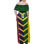 Custom Sri Lanka And Australia Cricket Family Matching Off Shoulder Maxi Dress and Hawaiian Shirt 2025 The Lions Baggy Greens Together