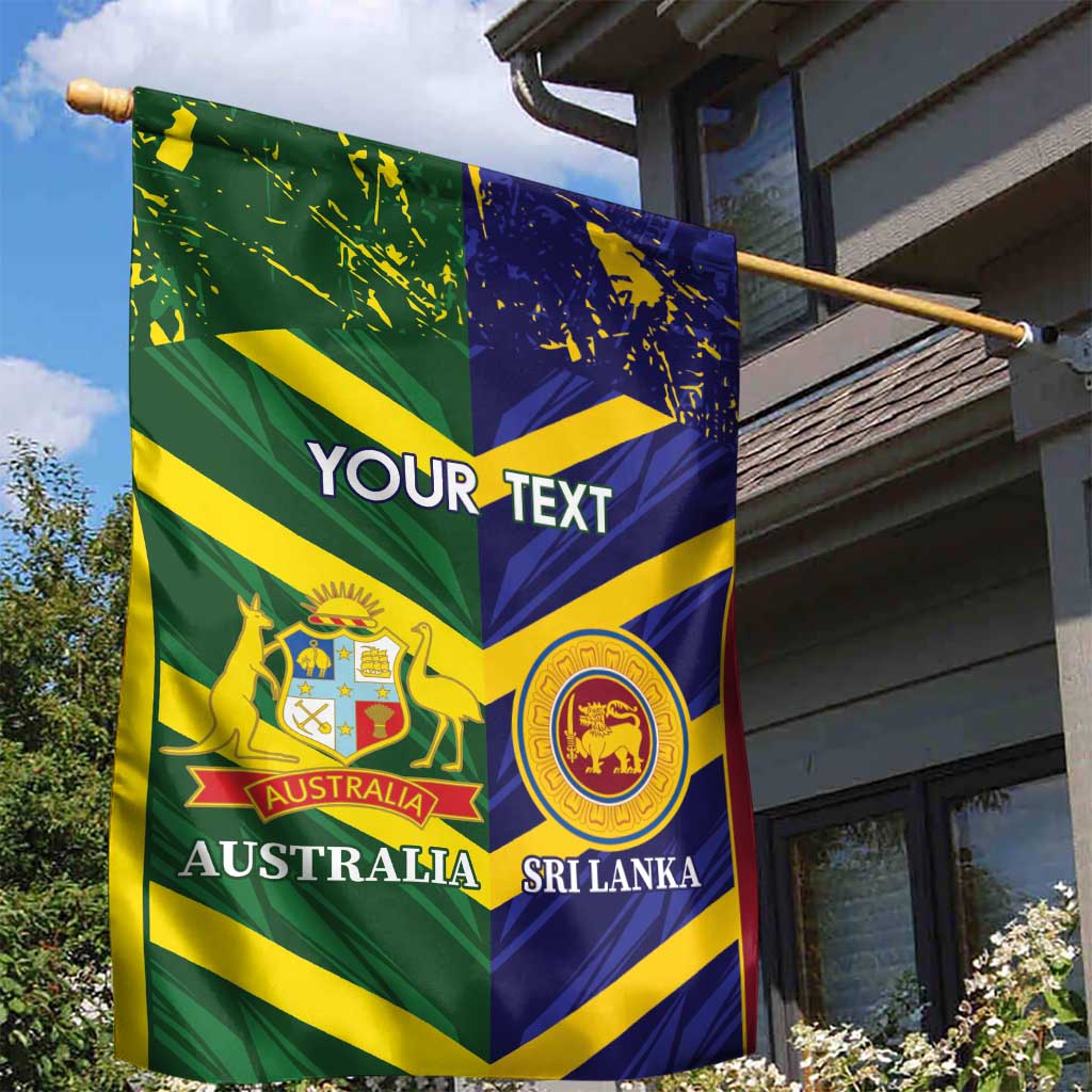 Custom Sri Lanka And Australia Cricket Garden Flag 2025 The Lions Baggy Greens Together