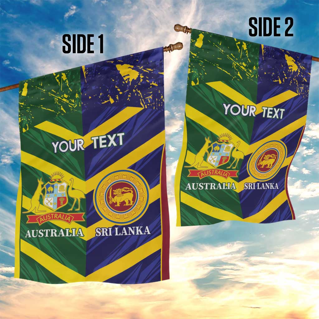 Custom Sri Lanka And Australia Cricket Garden Flag 2025 The Lions Baggy Greens Together