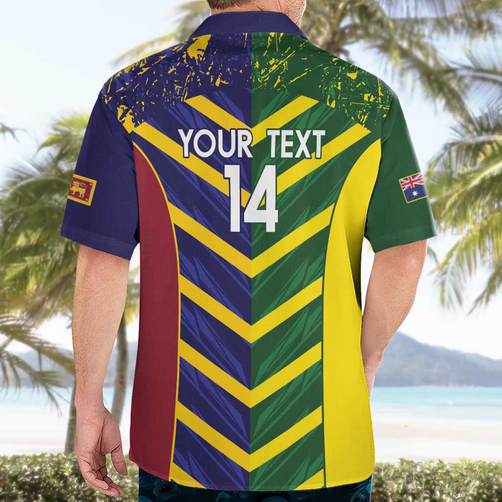 Custom Sri Lanka And Australia Cricket Hawaiian Shirt 2025 The Lions Baggy Greens Together