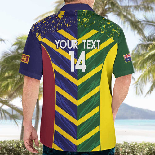 Custom Sri Lanka And Australia Cricket Hawaiian Shirt 2025 The Lions Baggy Greens Together