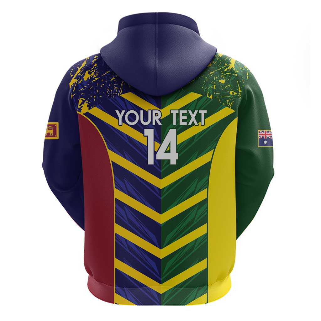 Custom Sri Lanka And Australia Cricket Hoodie 2025 The Lions Baggy Greens Together