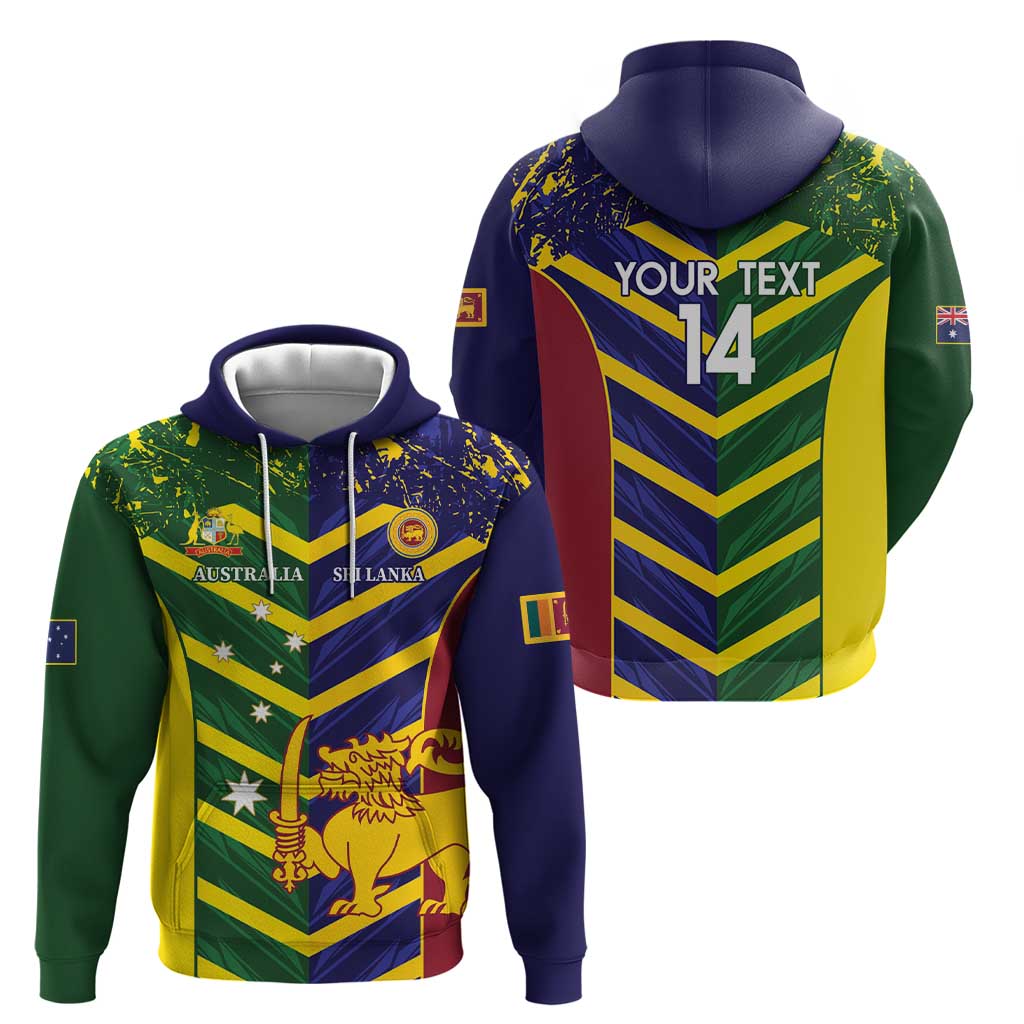 Custom Sri Lanka And Australia Cricket Hoodie 2025 The Lions Baggy Greens Together