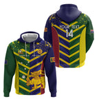 Custom Sri Lanka And Australia Cricket Hoodie 2025 The Lions Baggy Greens Together