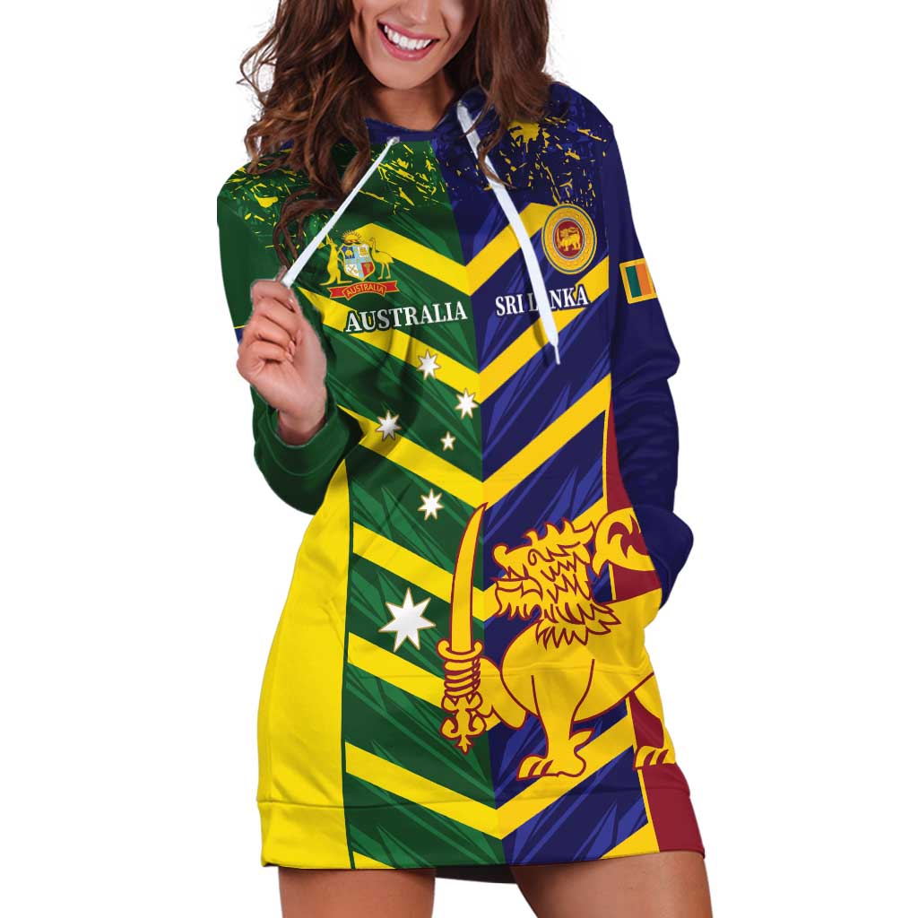 Custom Sri Lanka And Australia Cricket Hoodie Dress 2025 The Lions Baggy Greens Together