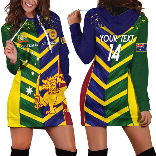 Custom Sri Lanka And Australia Cricket Hoodie Dress 2025 The Lions Baggy Greens Together