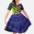 Custom Sri Lanka And Australia Cricket Kid Short Sleeve Dress 2025 The Lions Baggy Greens Together