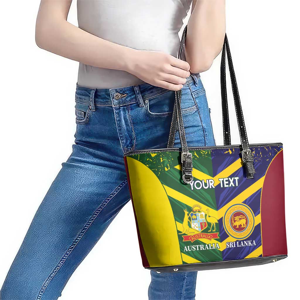 Custom Sri Lanka And Australia Cricket Leather Tote Bag 2025 The Lions Baggy Greens Together