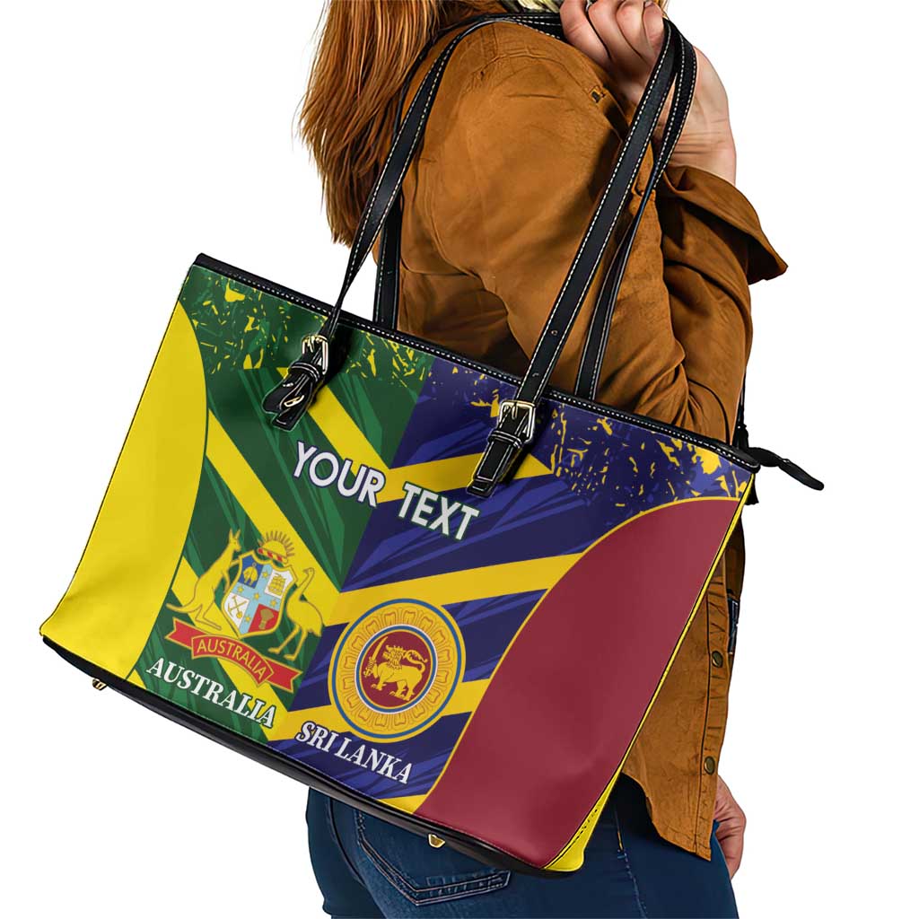 Custom Sri Lanka And Australia Cricket Leather Tote Bag 2025 The Lions Baggy Greens Together