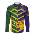 Custom Sri Lanka And Australia Cricket Long Sleeve Button Shirt 2025 The Lions Baggy Greens Together