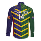 Custom Sri Lanka And Australia Cricket Long Sleeve Button Shirt 2025 The Lions Baggy Greens Together