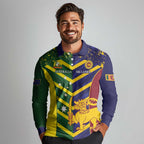 Custom Sri Lanka And Australia Cricket Long Sleeve Polo Shirt 2025 The Lions Baggy Greens Together