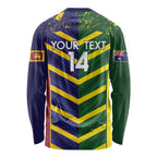 Custom Sri Lanka And Australia Cricket Long Sleeve Shirt 2025 The Lions Baggy Greens Together