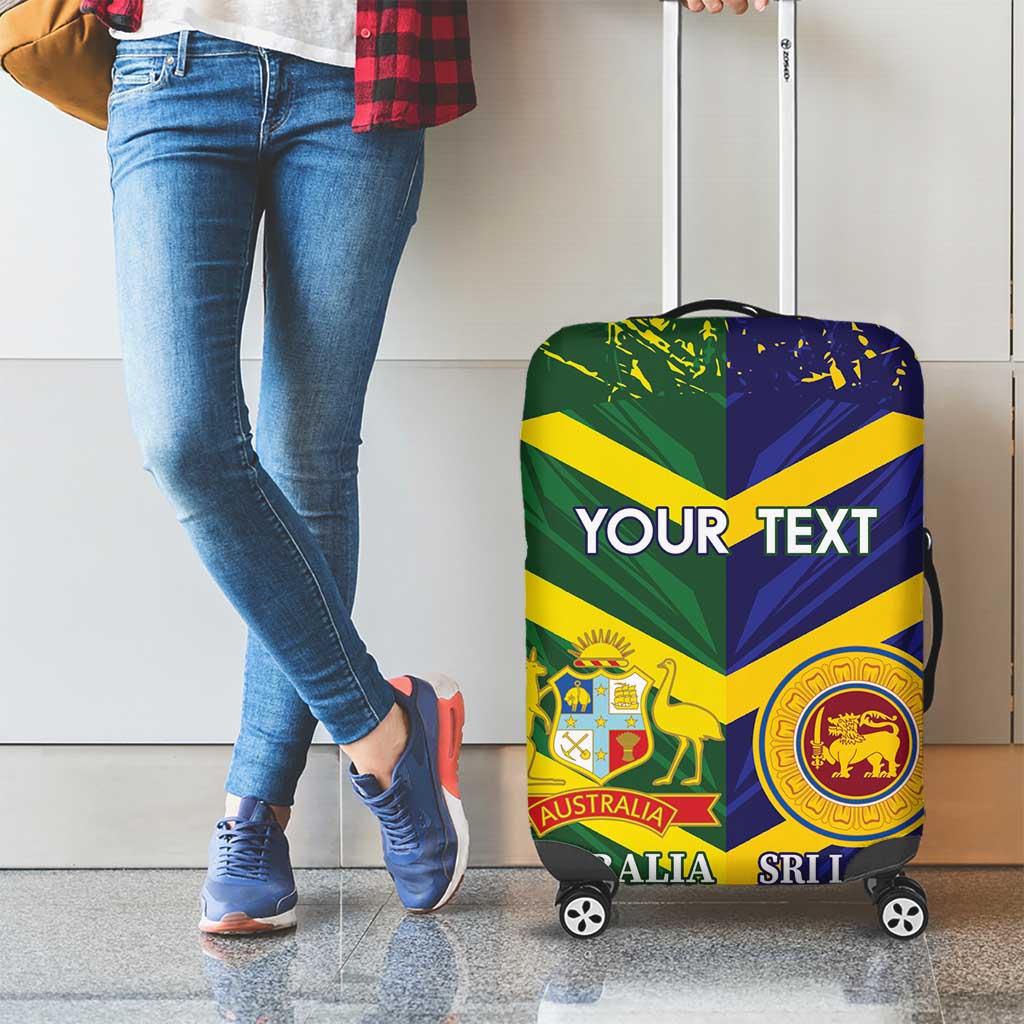 Custom Sri Lanka And Australia Cricket Luggage Cover 2025 The Lions Baggy Greens Together