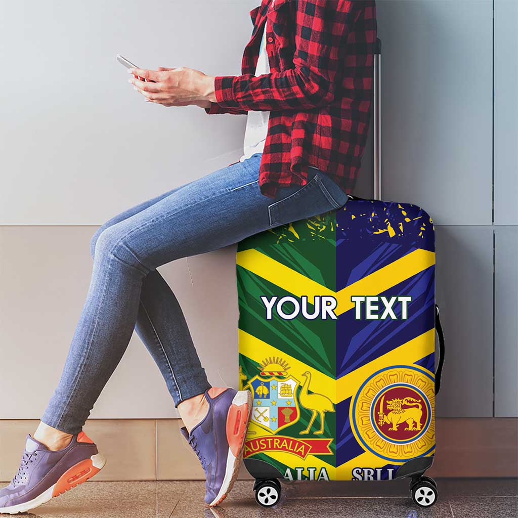 Custom Sri Lanka And Australia Cricket Luggage Cover 2025 The Lions Baggy Greens Together