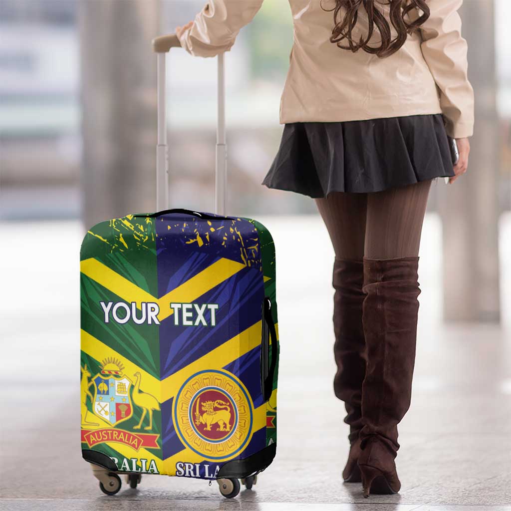 Custom Sri Lanka And Australia Cricket Luggage Cover 2025 The Lions Baggy Greens Together
