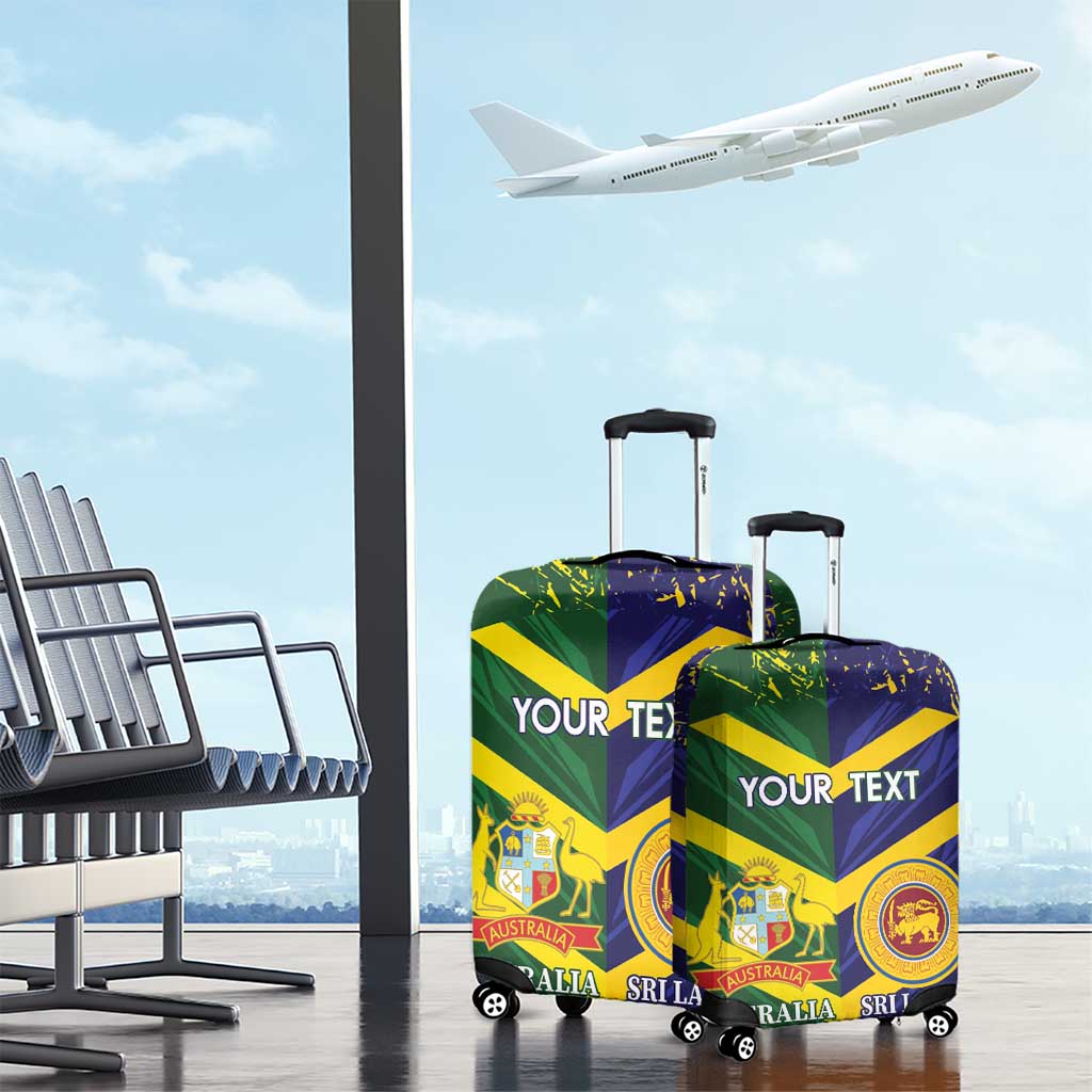 Custom Sri Lanka And Australia Cricket Luggage Cover 2025 The Lions Baggy Greens Together