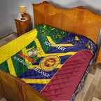 Custom Sri Lanka And Australia Cricket Quilt 2025 The Lions Baggy Greens Together