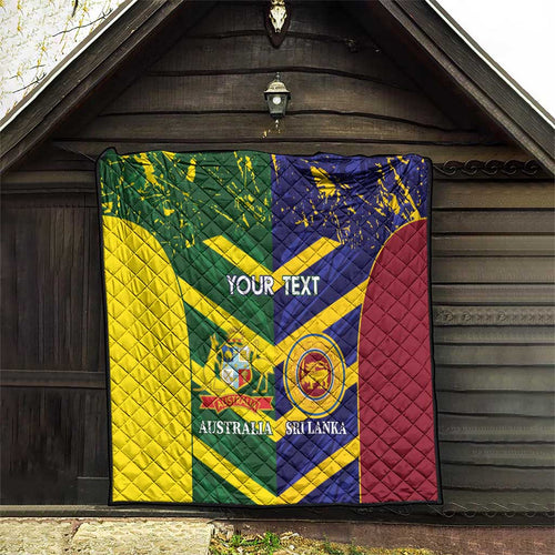 Custom Sri Lanka And Australia Cricket Quilt 2025 The Lions Baggy Greens Together
