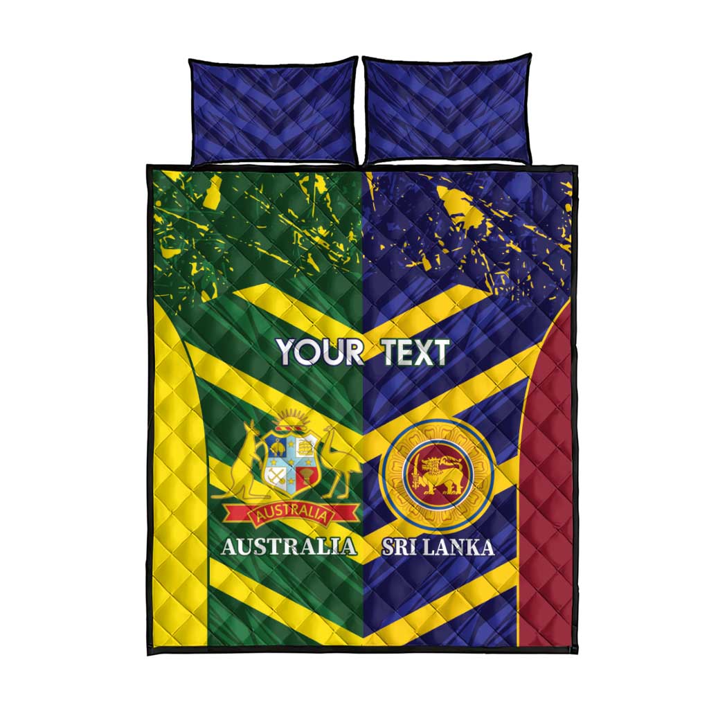 Custom Sri Lanka And Australia Cricket Quilt Bed Set 2025 The Lions Baggy Greens Together